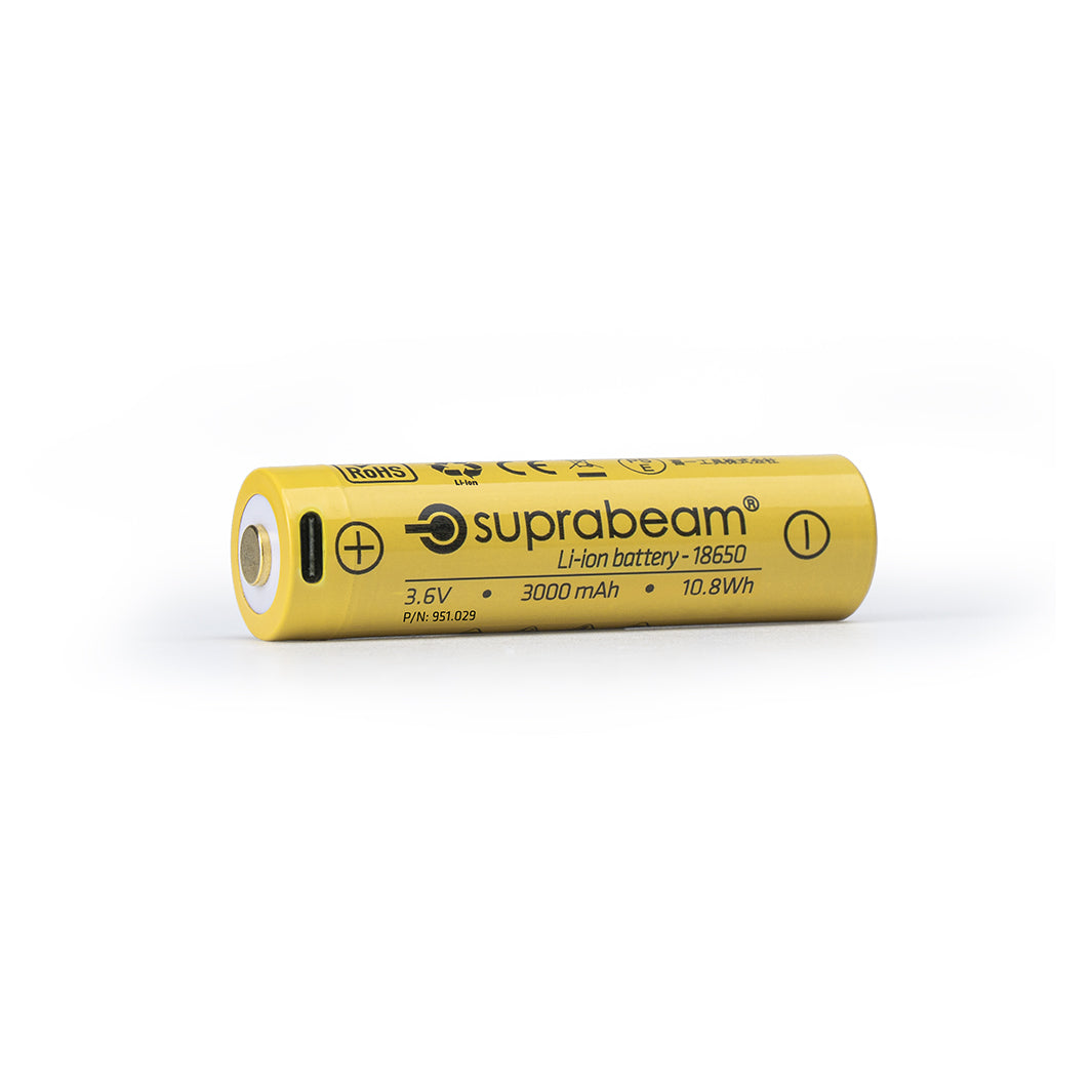 Battery: Li-ion 18650 USB-C (3'000 mAh for M6-series)