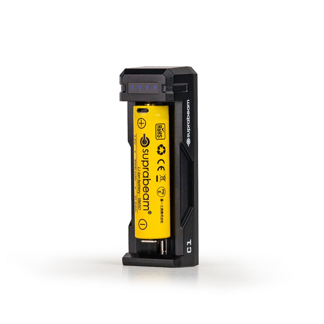 Charging station: for rechargeable battery 1x Li-Ion 18650