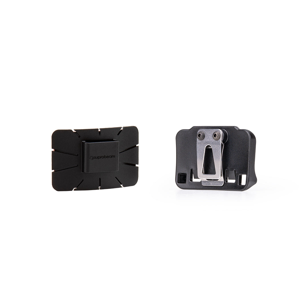 Adaptateur pour casque : 
Ensemble comprenant un support adhésif avec fente pour clip et un support avec clip (pour S5r)