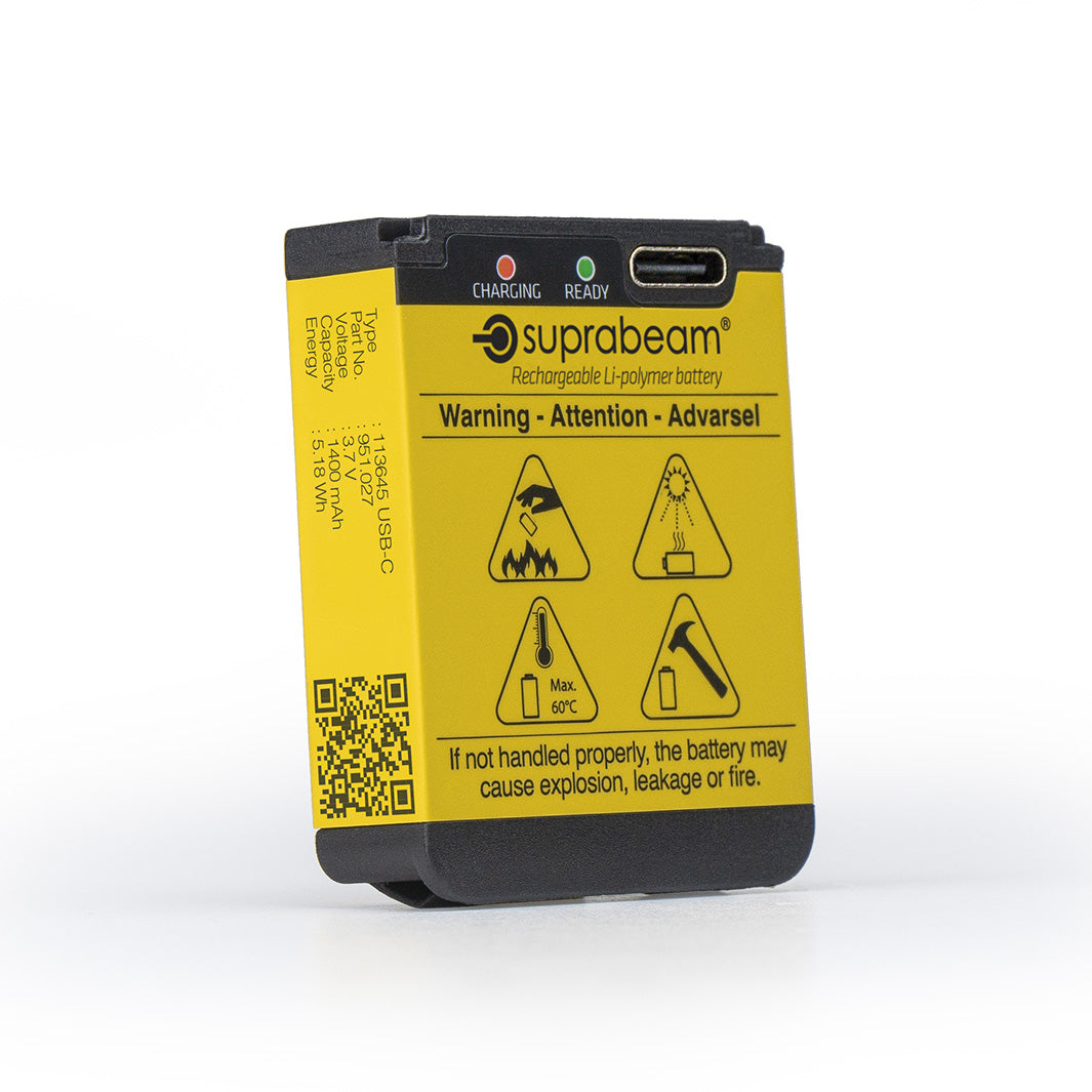Battery: Li-ion 113645 USB-C (1'400 mAh for V3air rechargeable)