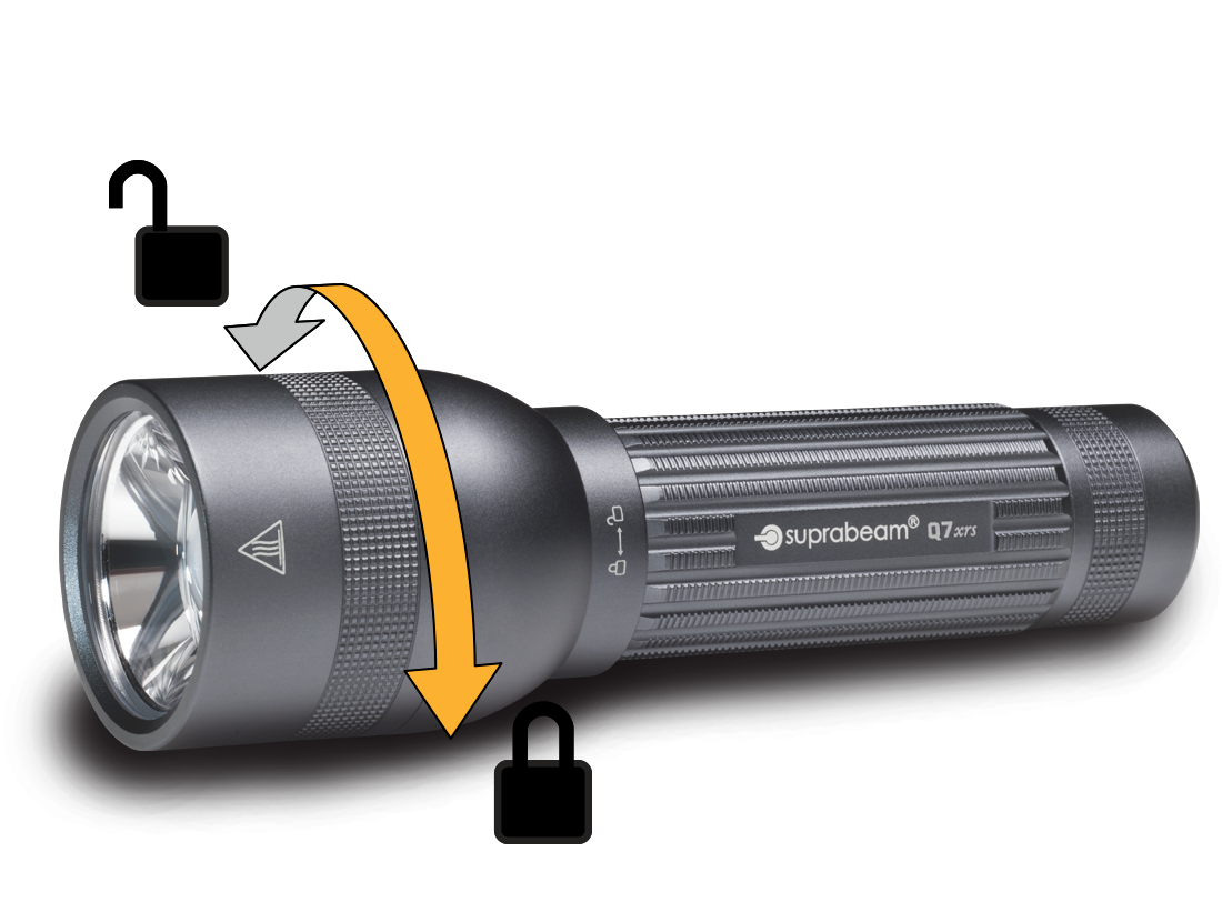 Lampe torche rechargeable SupraBeam® Q7xrs 2000 lumens - l'unité - MD-Tech