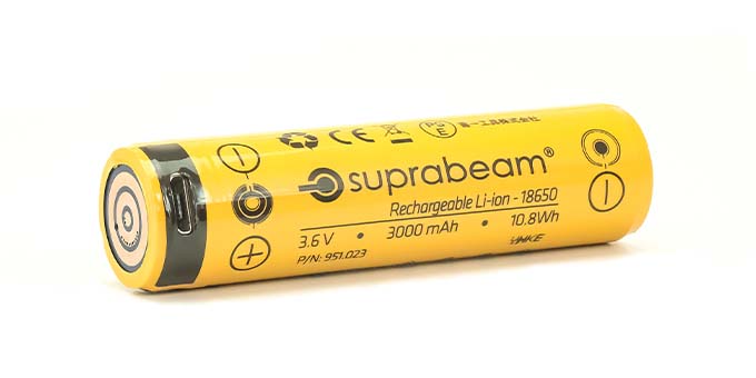 18650 3000mAh battery for Suprabeam Q3r rechargeable flashlight