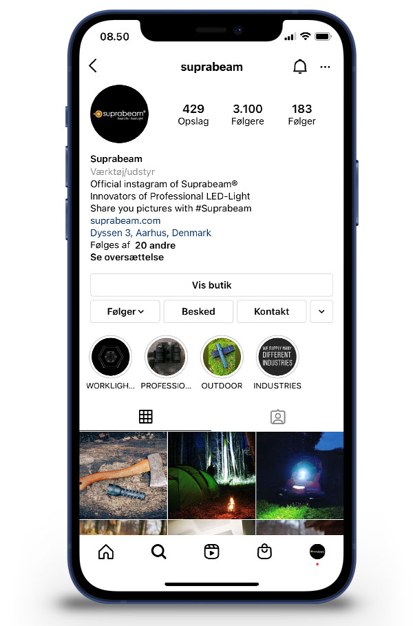 Suprabeam instagram phone