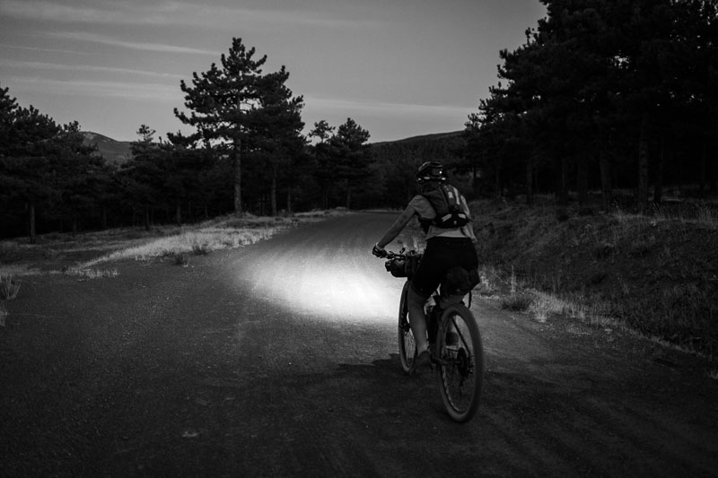 Lucie riding at night