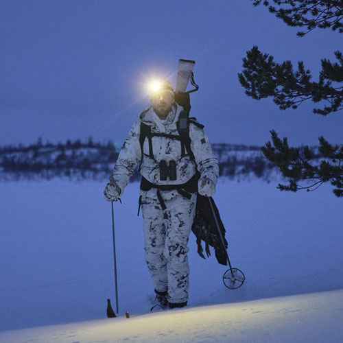 Skiing in cold weather with Suprabeam headlamp